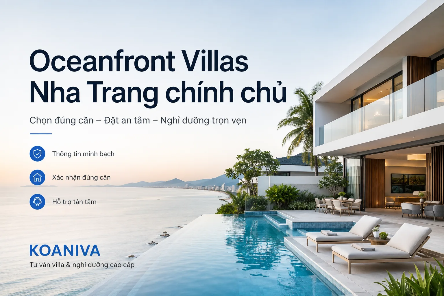 Oceanfront Villas Nha Trang chính chủ: Cách chọn đúng căn và đặt villa an tâm