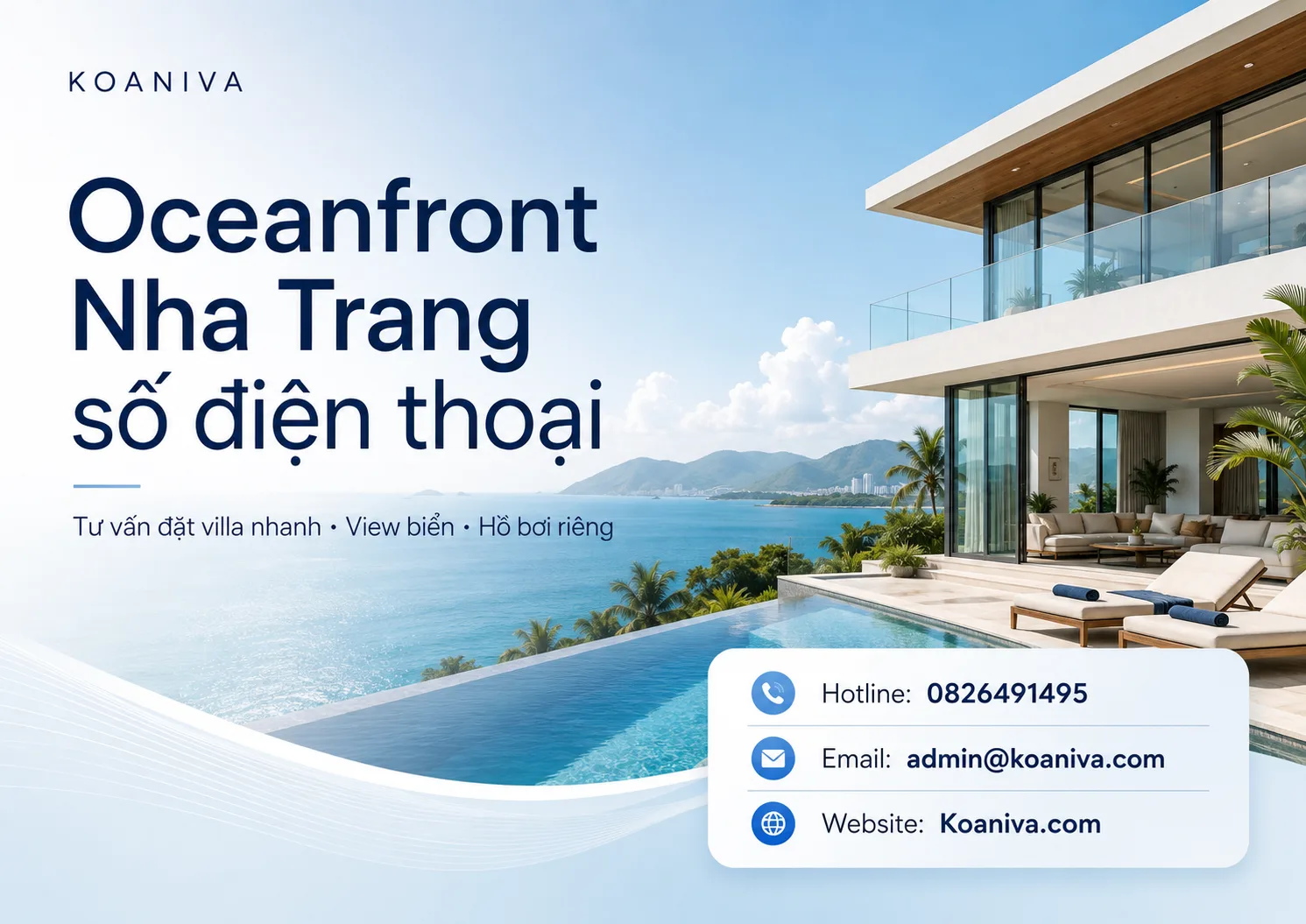 Oceanfront Nha Trang số điện thoại đặt villa nhanh, tư vấn đúng căn