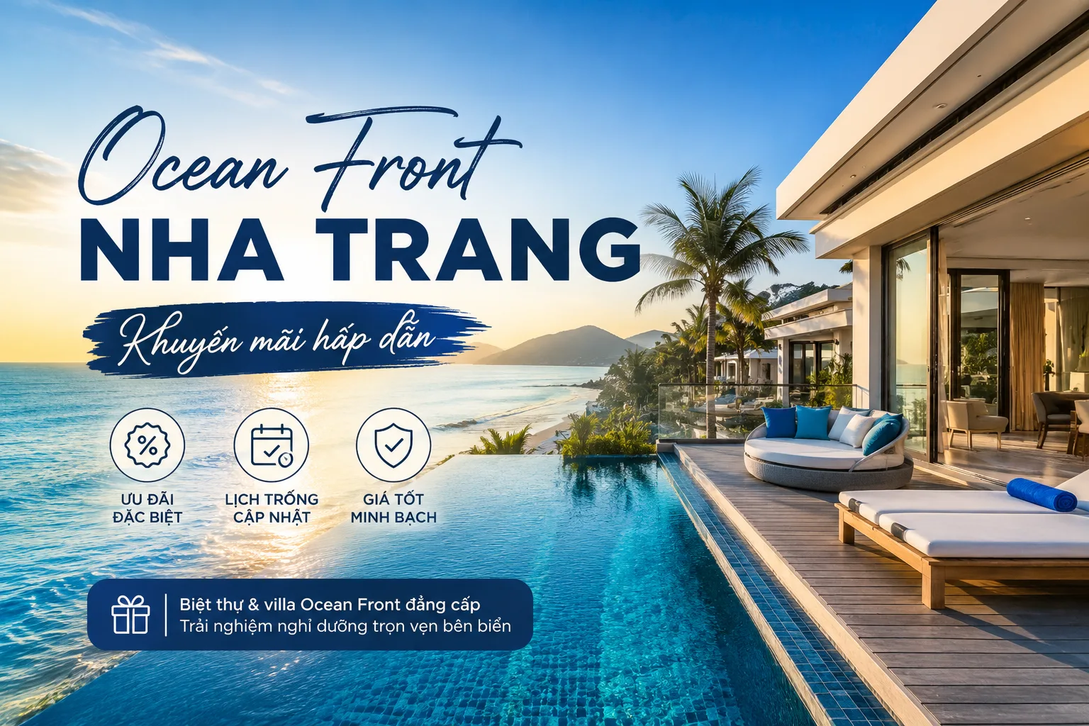 Ocean Front Nha Trang khuyến mãi: Cách kiểm tra ưu đãi thật và đặt villa đúng nhu cầu