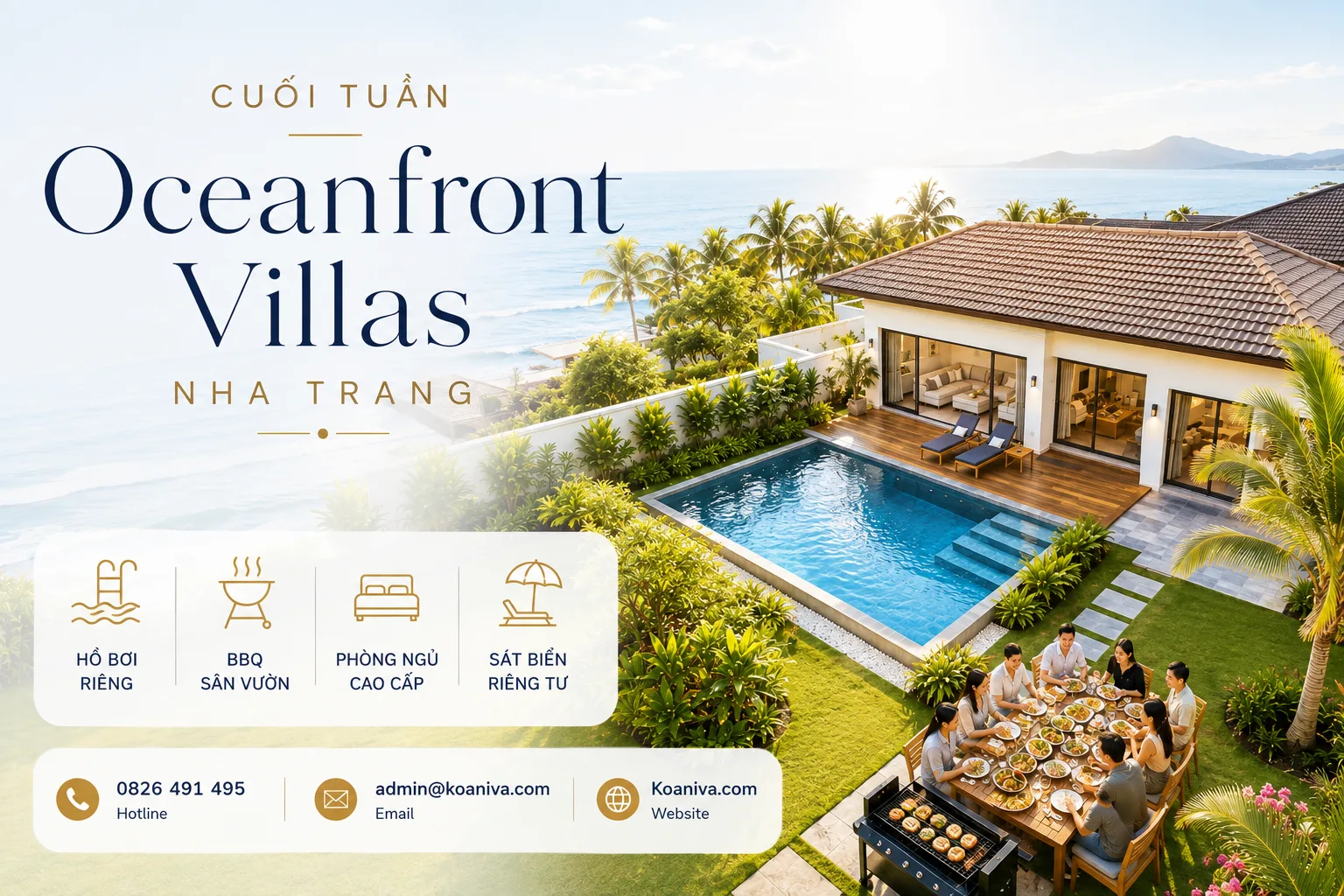 Cuối tuần Oceanfront Villas Nha Trang – Kỳ nghỉ riêng tư, sang trọng và đáng giá cùng Koaniva