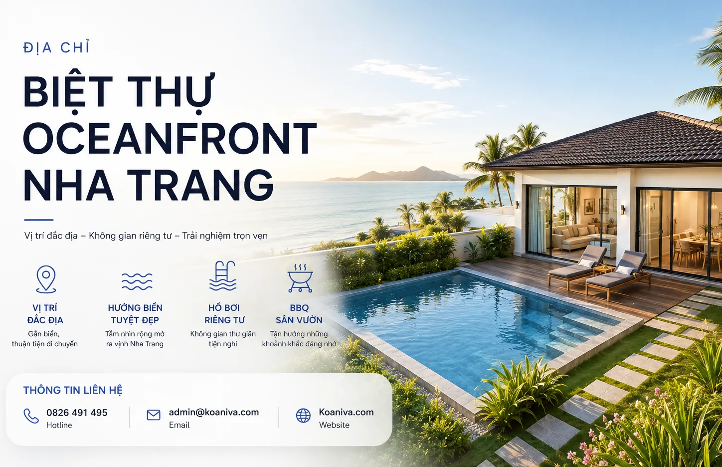 Địa chỉ biệt thự Oceanfront Nha Trang – Vị trí, đường đi, giá và kinh nghiệm đặt villa