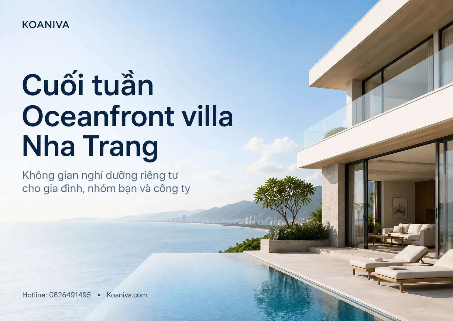 Cuối tuần Oceanfront villa Nha Trang: Nghỉ riêng tư, sống chậm bên biển