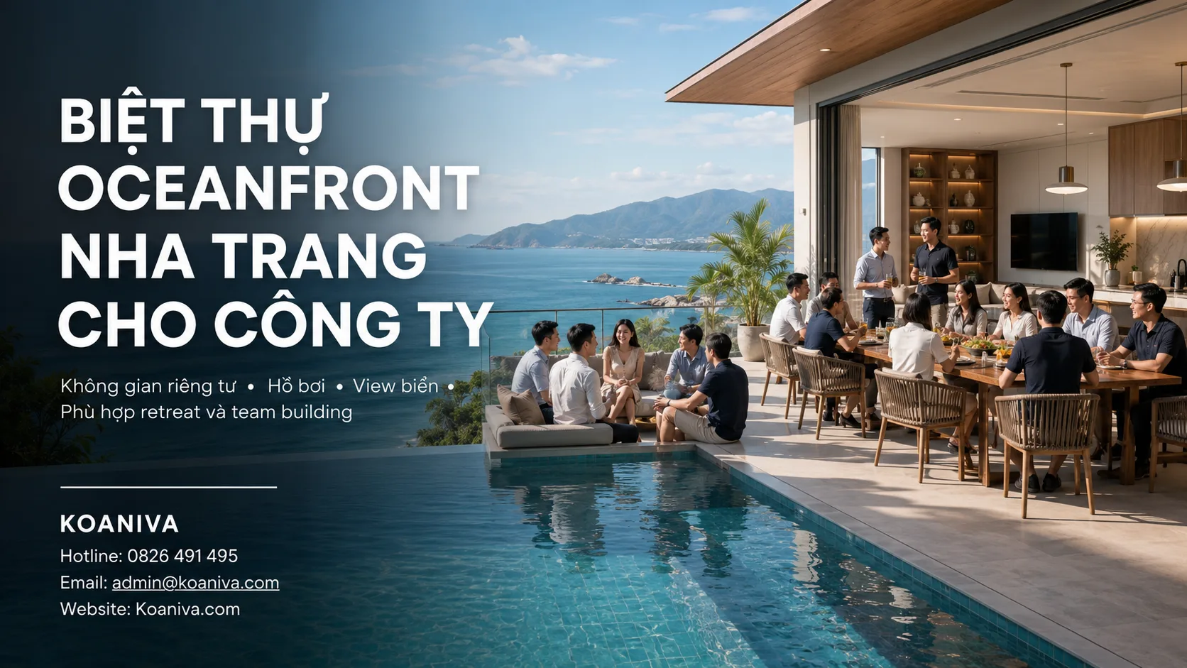 Cho công ty biệt thự Oceanfront Nha Trang: Kinh nghiệm chọn căn, dự trù giá và tổ chức đoàn