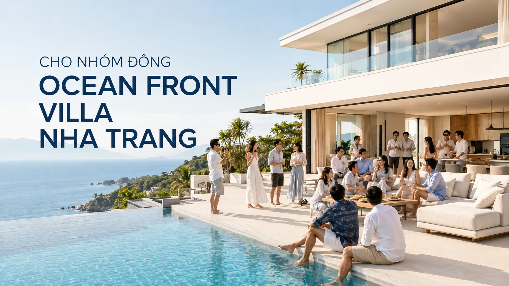 Cho nhóm đông Ocean Front villa Nha Trang: Hướng dẫn chọn căn, giá và đặt phòng