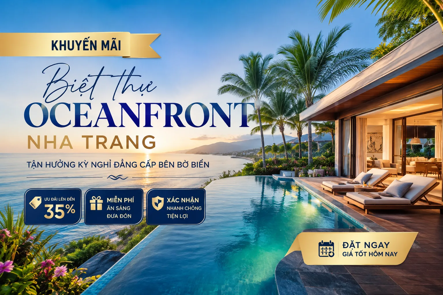 Khuyến mãi biệt thự Oceanfront Nha Trang