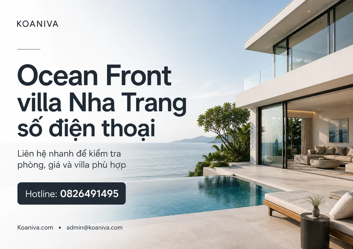 Ocean Front Villa Nha Trang Số Điện Thoại 0826491495 – Đặt Qua Koaniva Xác Nhận Nhanh, Giá Ưu Đãi