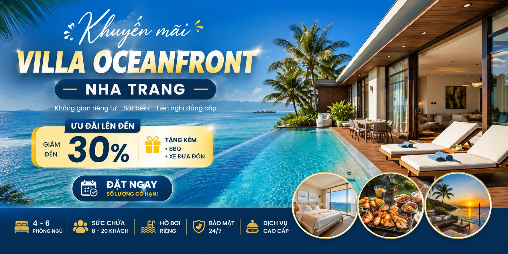 Khuyến mãi villa Oceanfront Nha Trang