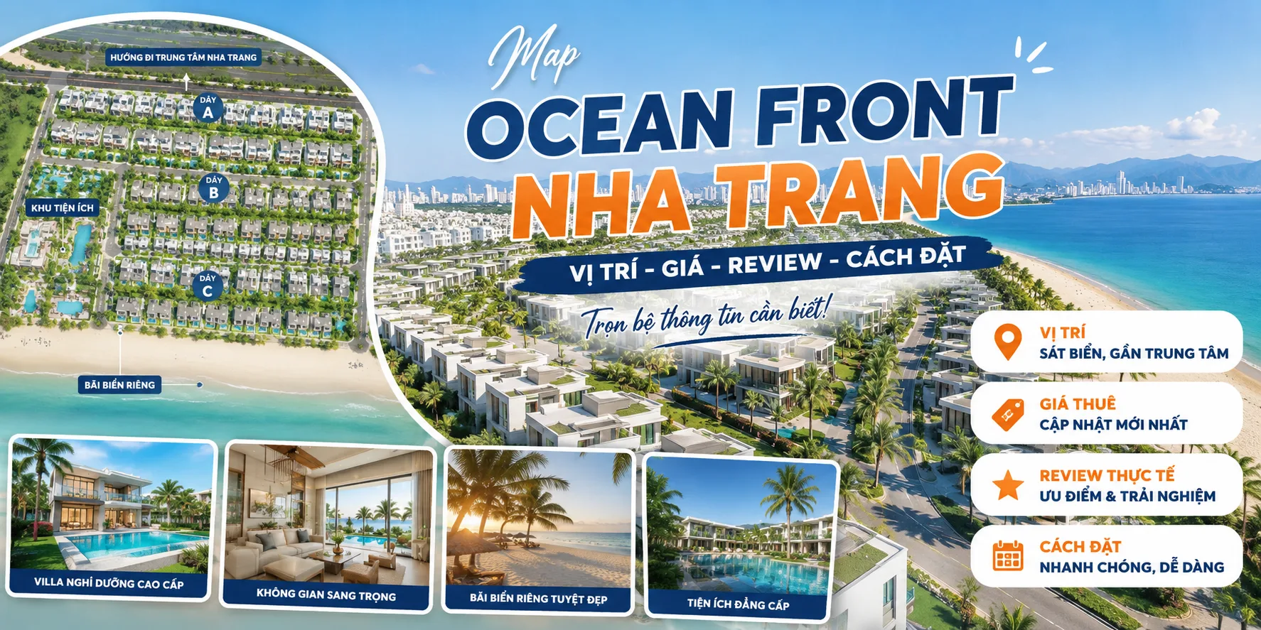 Map Ocean Front Nha Trang: Vị trí, đường đi và cách chọn đúng villa
