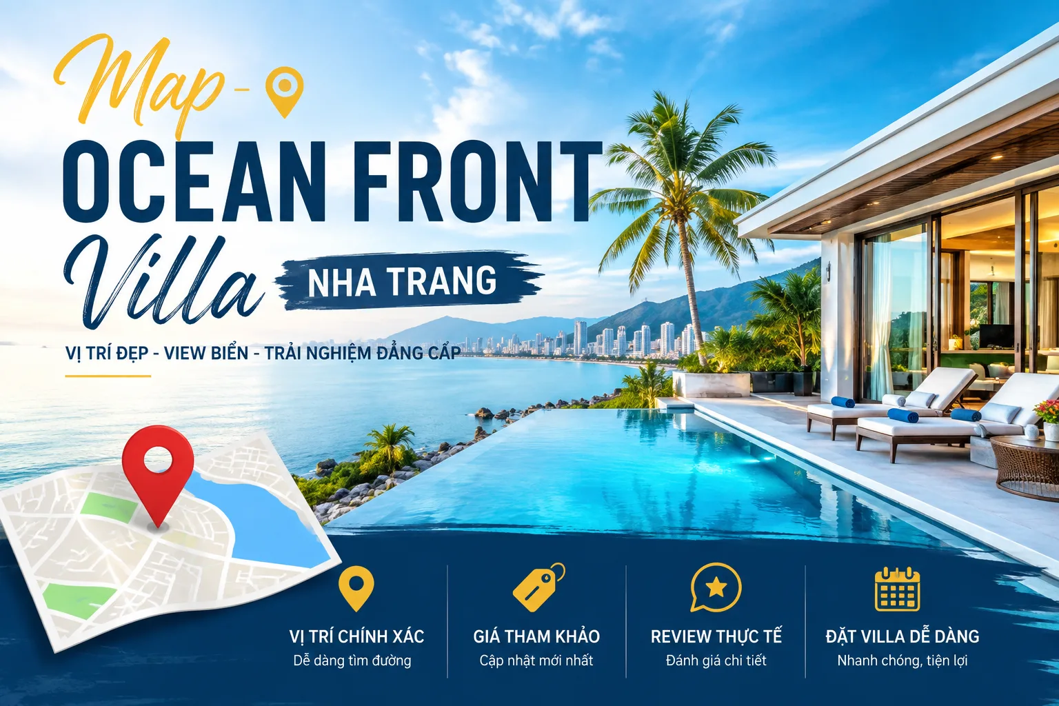 Map Ocean Front villa Nha Trang: Vị trí, đường đi và cách chọn đúng căn