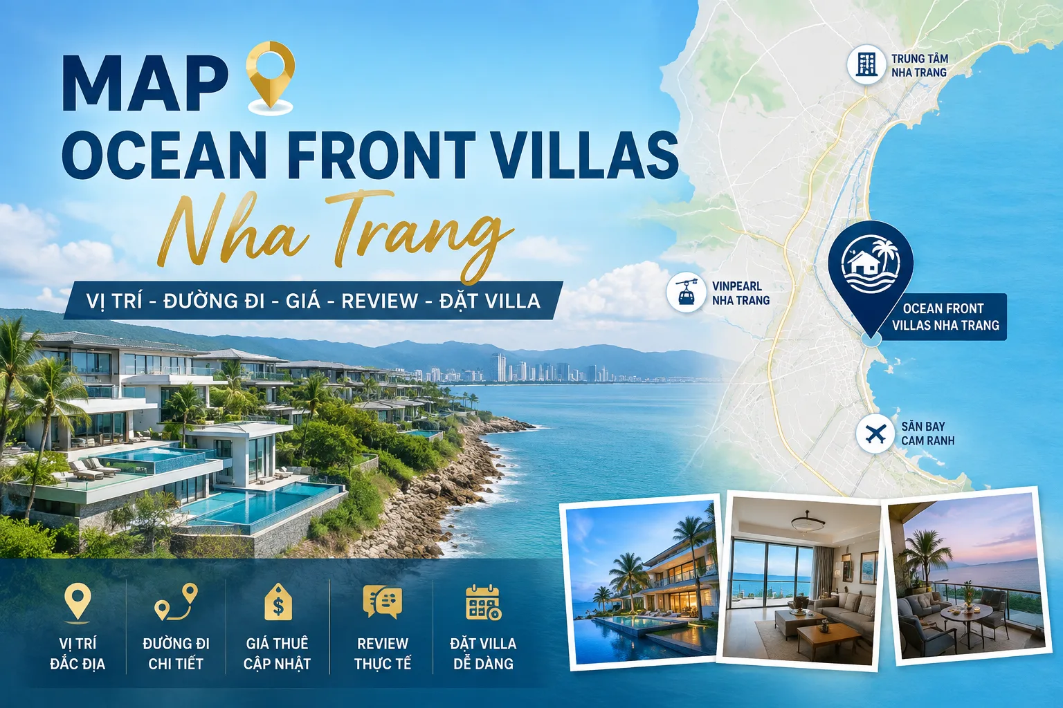 Map Ocean Front Villas Nha Trang: Vị trí, đường đi và cách chọn đúng căn