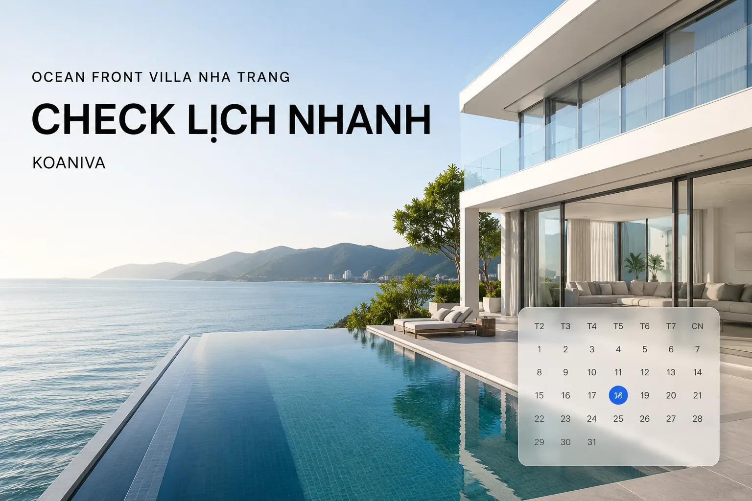 Ocean Front villa Nha Trang check lịch nhanh, chọn căn phù hợp