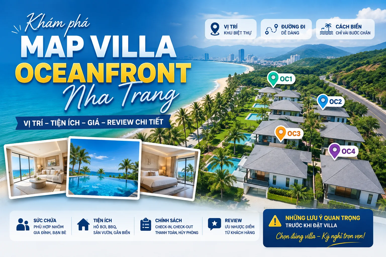 Map villa Oceanfront Nha Trang: Vị trí, đường đi và cách chọn đúng căn