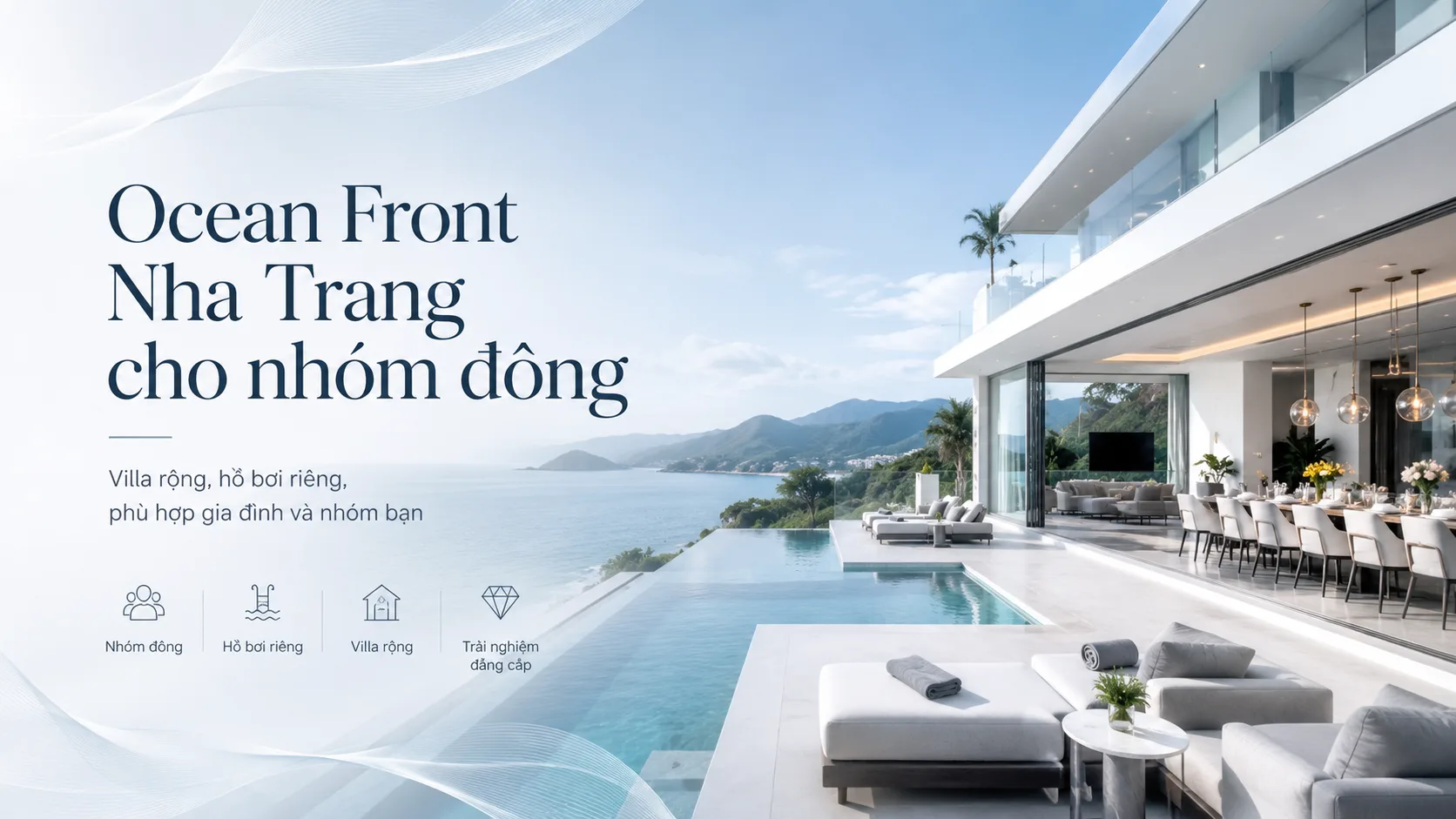 Ocean Front Nha Trang cho nhóm đông