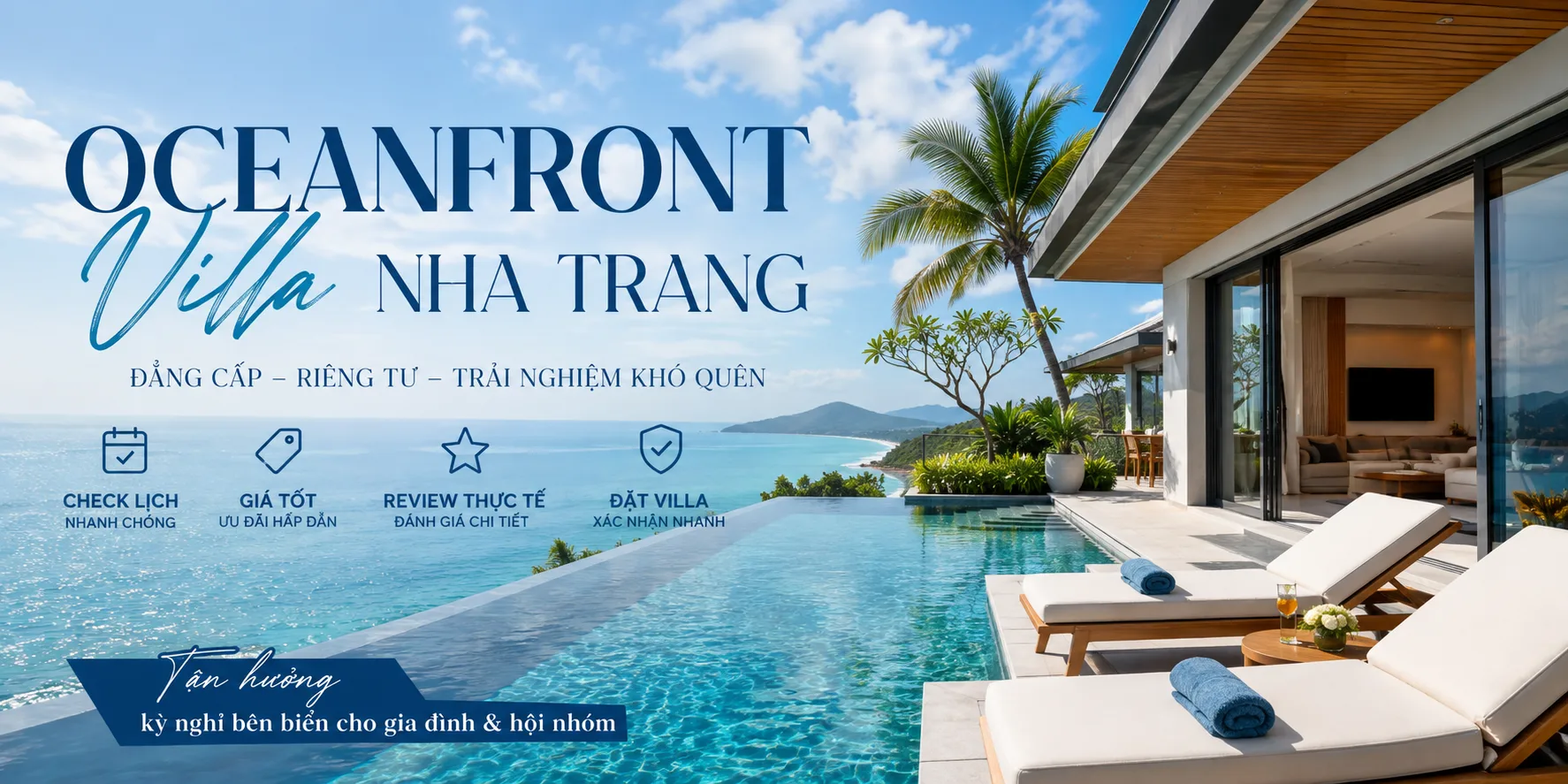 Oceanfront villa Nha Trang check lịch: Hướng dẫn kiểm tra lịch trống và đặt căn phù hợp
