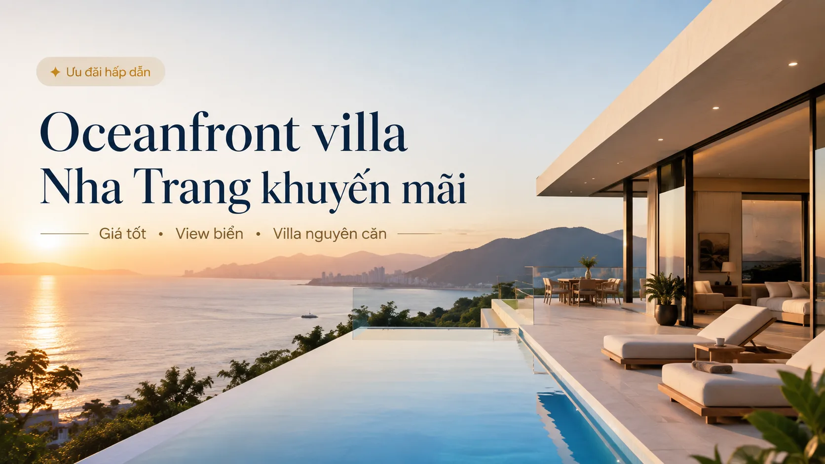 Oceanfront villa Nha Trang khuyến mãi