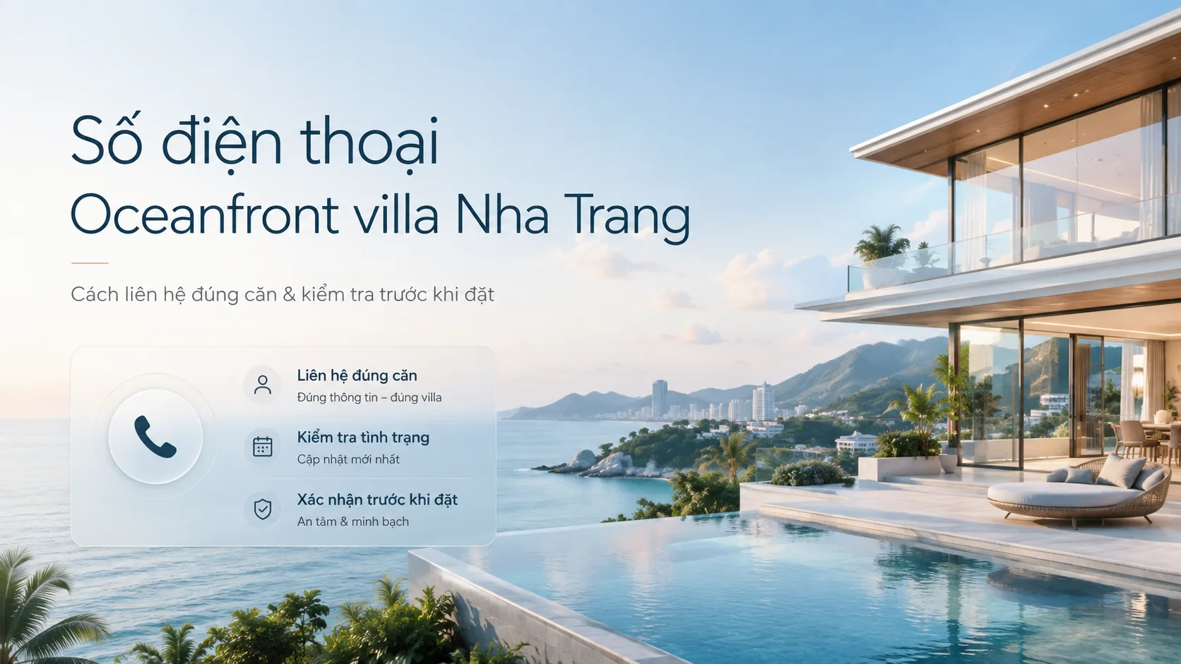 Số điện thoại Oceanfront villa Nha Trang: cách liên hệ đúng căn và kiểm tra trước khi đặt