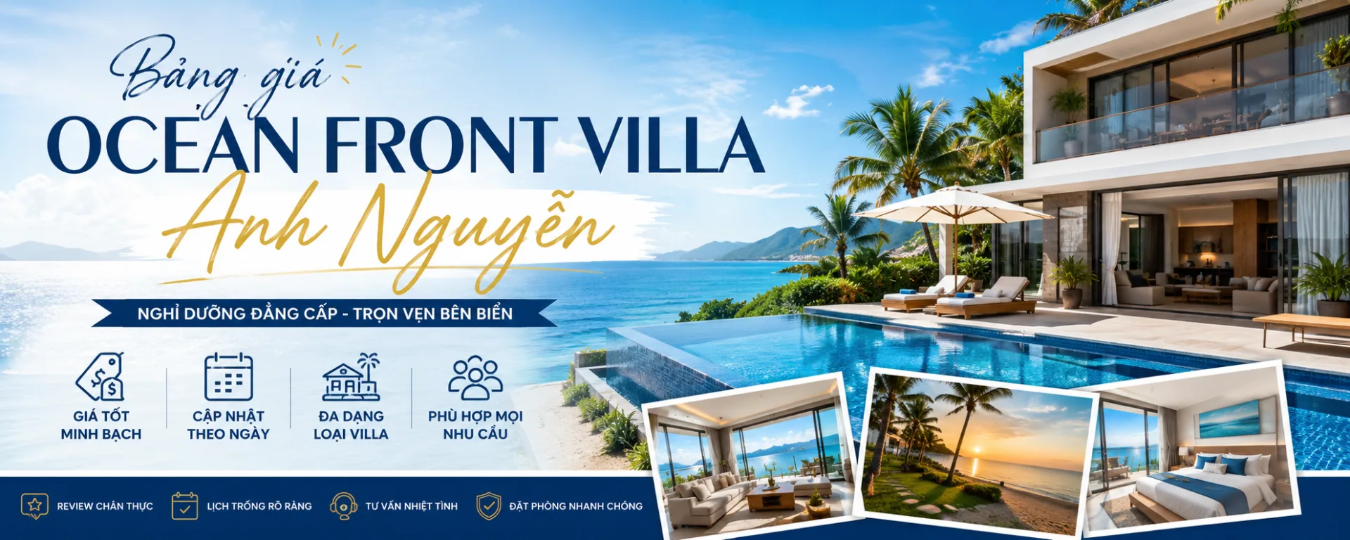 Bảng giá Ocean Front villa Anh Nguyễn