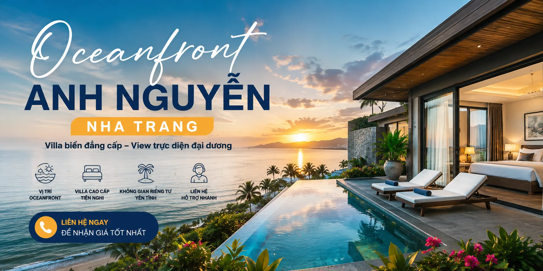 Oceanfront Anh Nguyễn Nha Trang liên hệ: cách kiểm tra villa, giá và đặt phòng