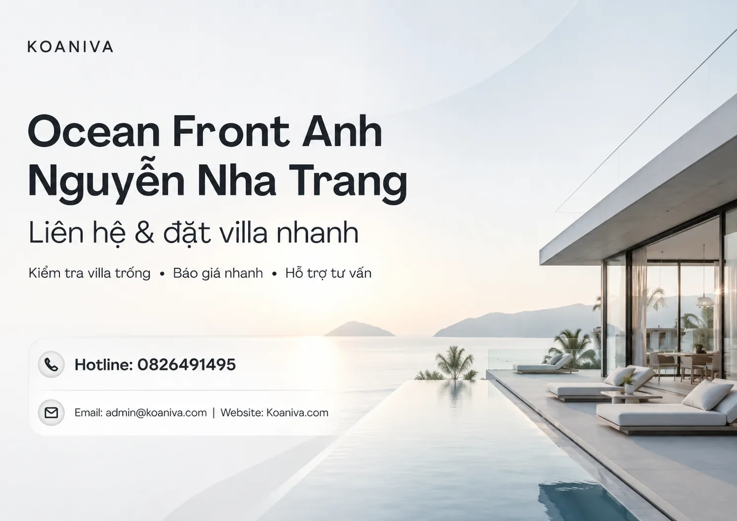 Ocean Front Anh Nguyễn Nha Trang liên hệ | Hotline Koaniva 0826491495