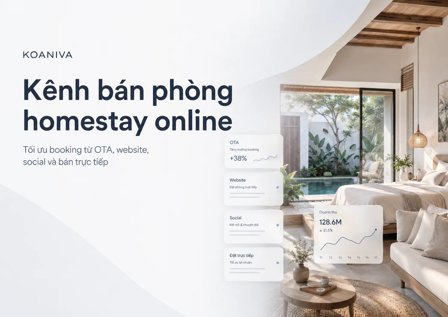 Kênh bán phòng homestay online: Cách tăng booking hiệu quả | Koaniva
