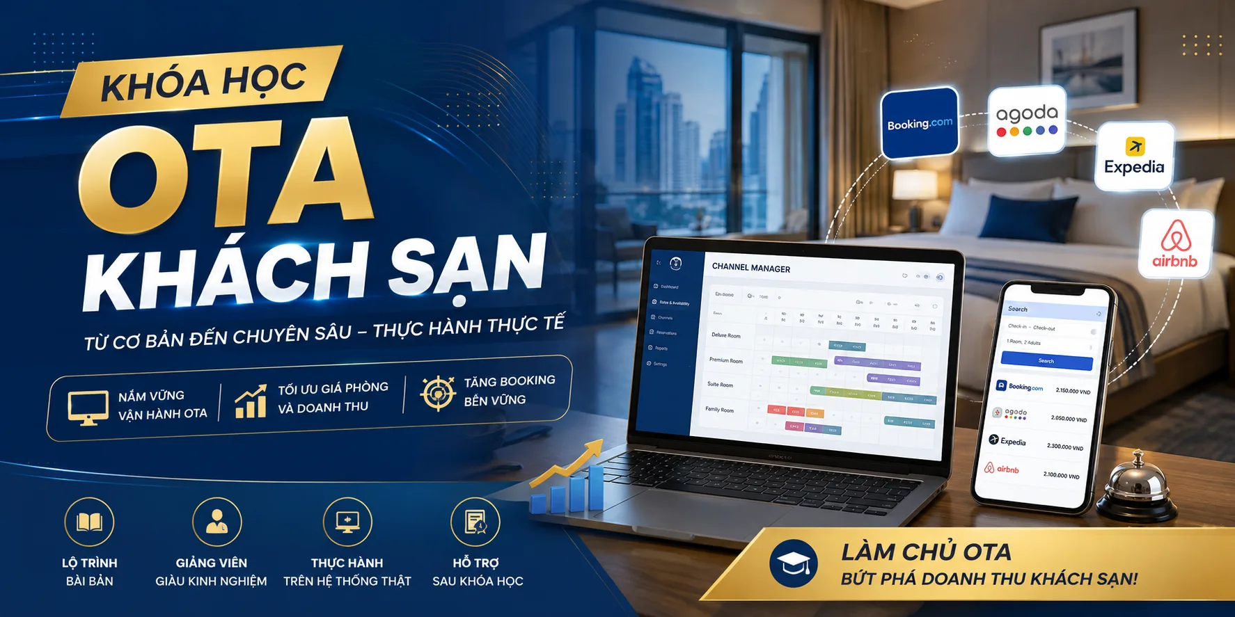 Khóa học OTA khách sạn: lộ trình từ nền tảng đến thực hành vận hành kênh bán