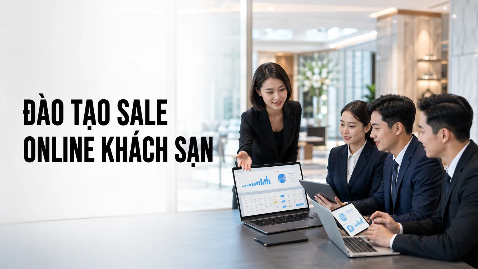 Đào tạo sale online khách sạn: Lộ trình thực hành từ tư vấn đến chốt phòng