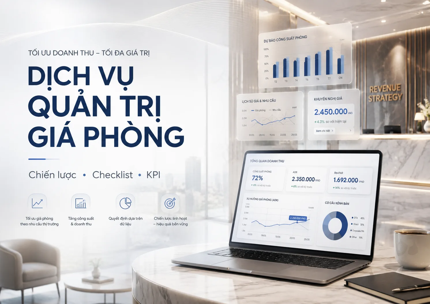 Dịch vụ quản trị giá phòng: chiến lược, checklist và KPI vận hành