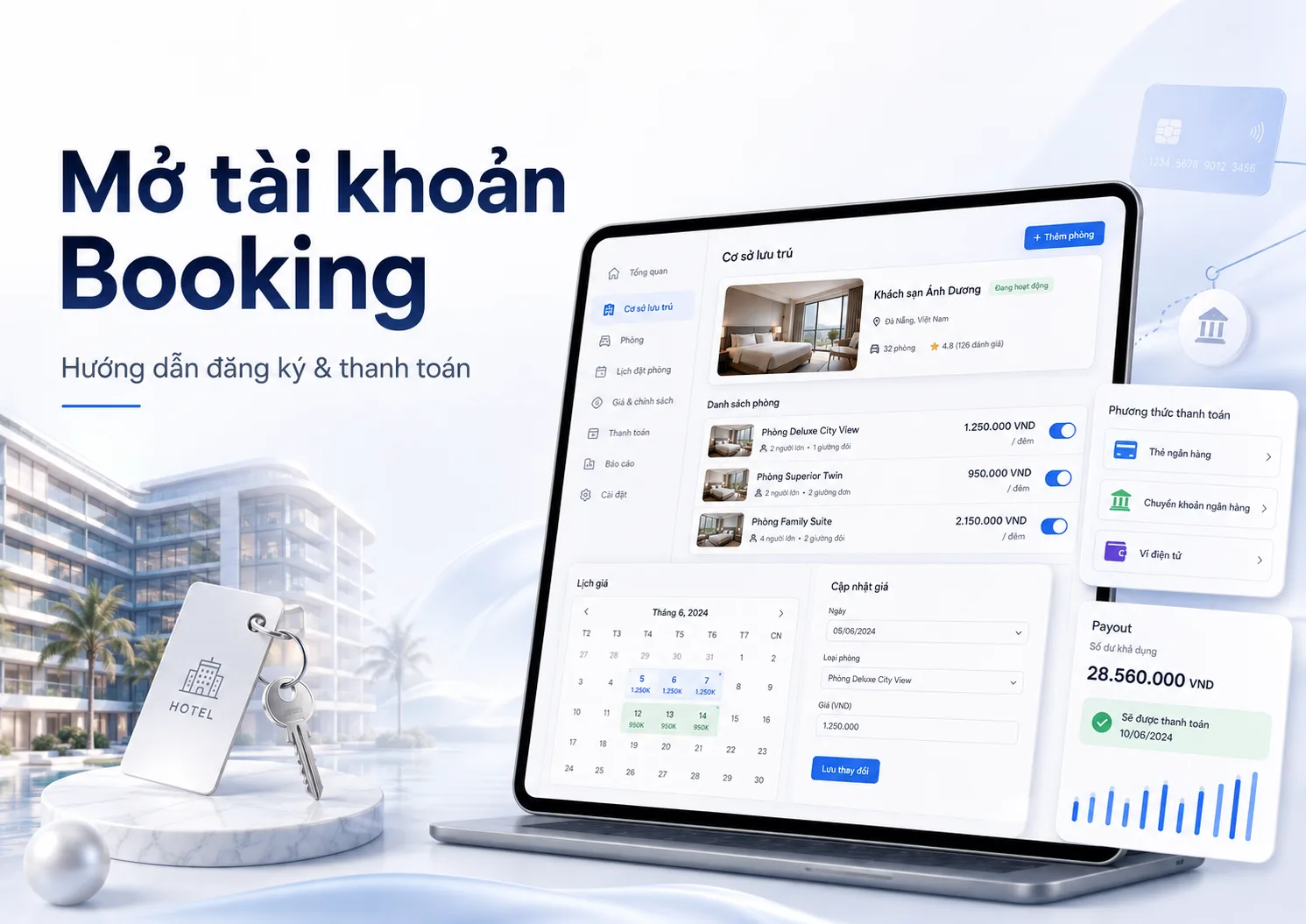 Mở tài khoản Booking: Hướng dẫn từ đăng ký đến nhận thanh toán