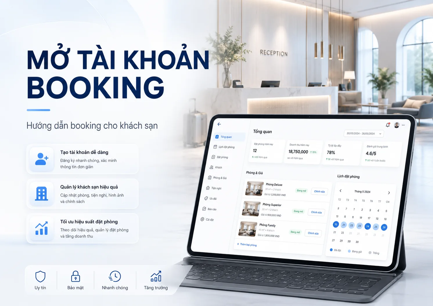 Mở tài khoản Booking: Hướng dẫn Booking cho khách sạn từ A–Z