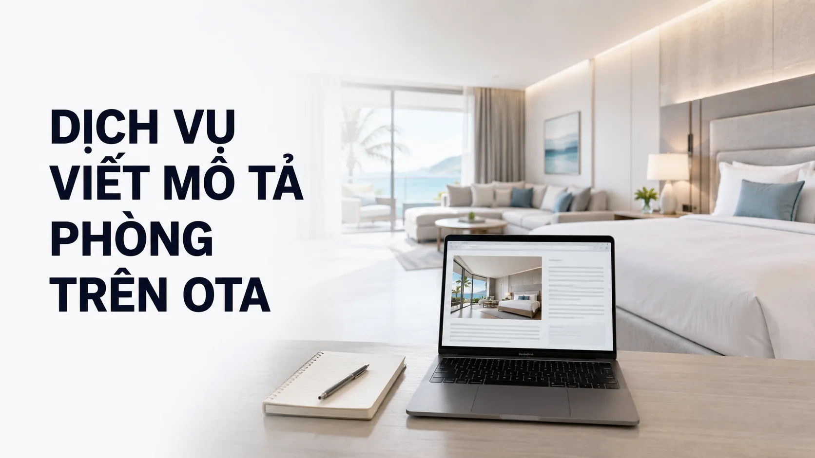 Dịch vụ viết mô tả phòng trên OTA chuyên nghiệp, rõ ràng và đúng trải nghiệm