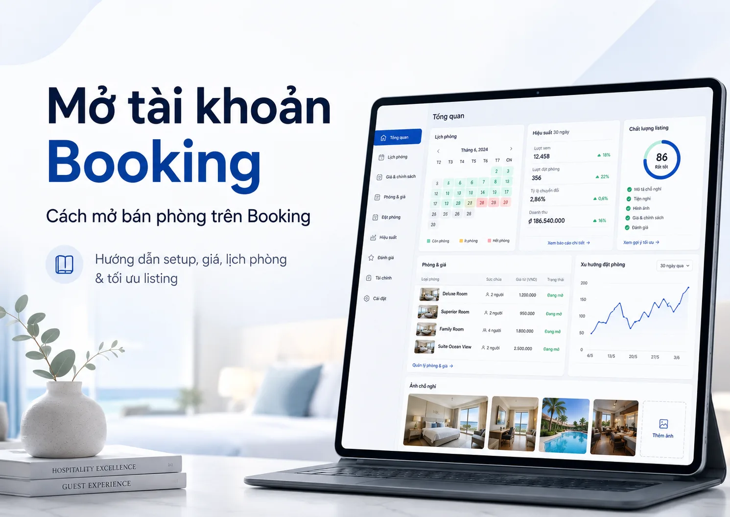 Mở tài khoản Booking: Cách mở bán phòng trên Booking từ A–Z