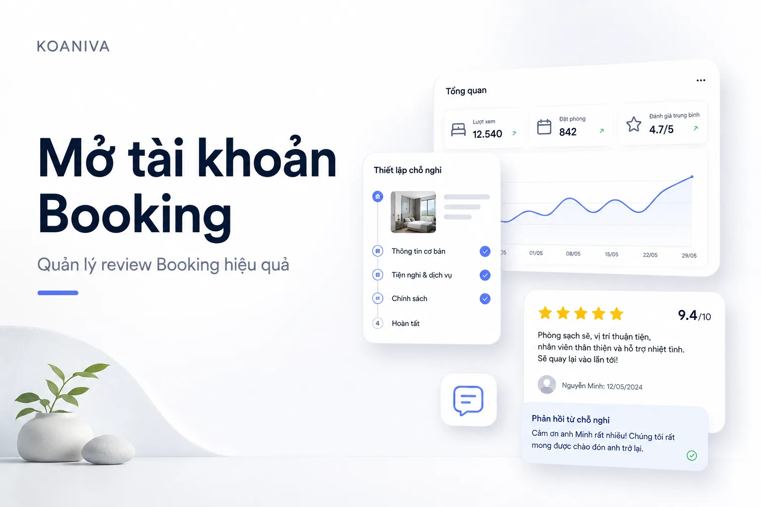 Mở tài khoản Booking và quản lý review Booking hiệu quả
