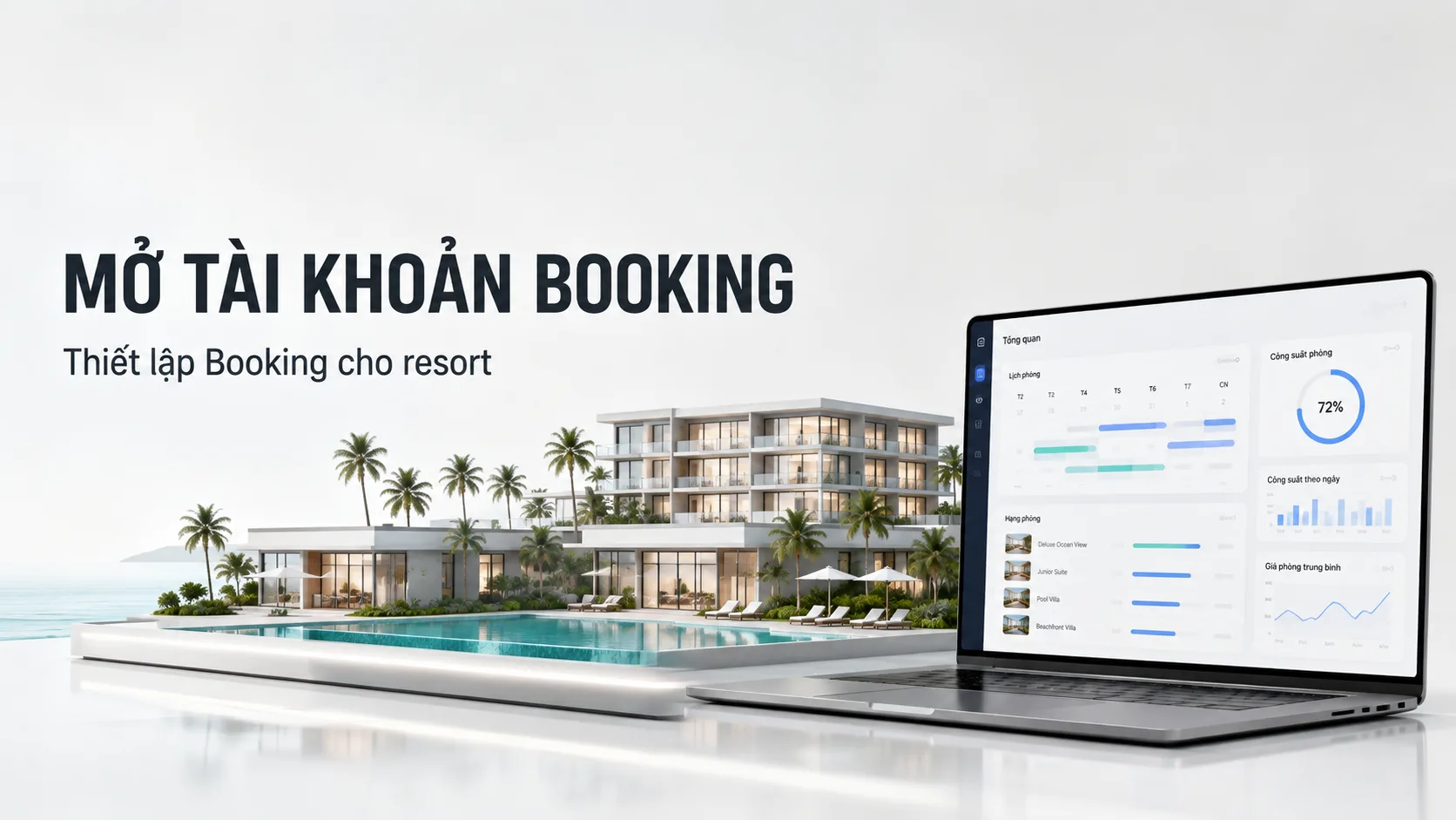 Mở tài khoản Booking cho resort: Quy trình thiết lập và mở bán