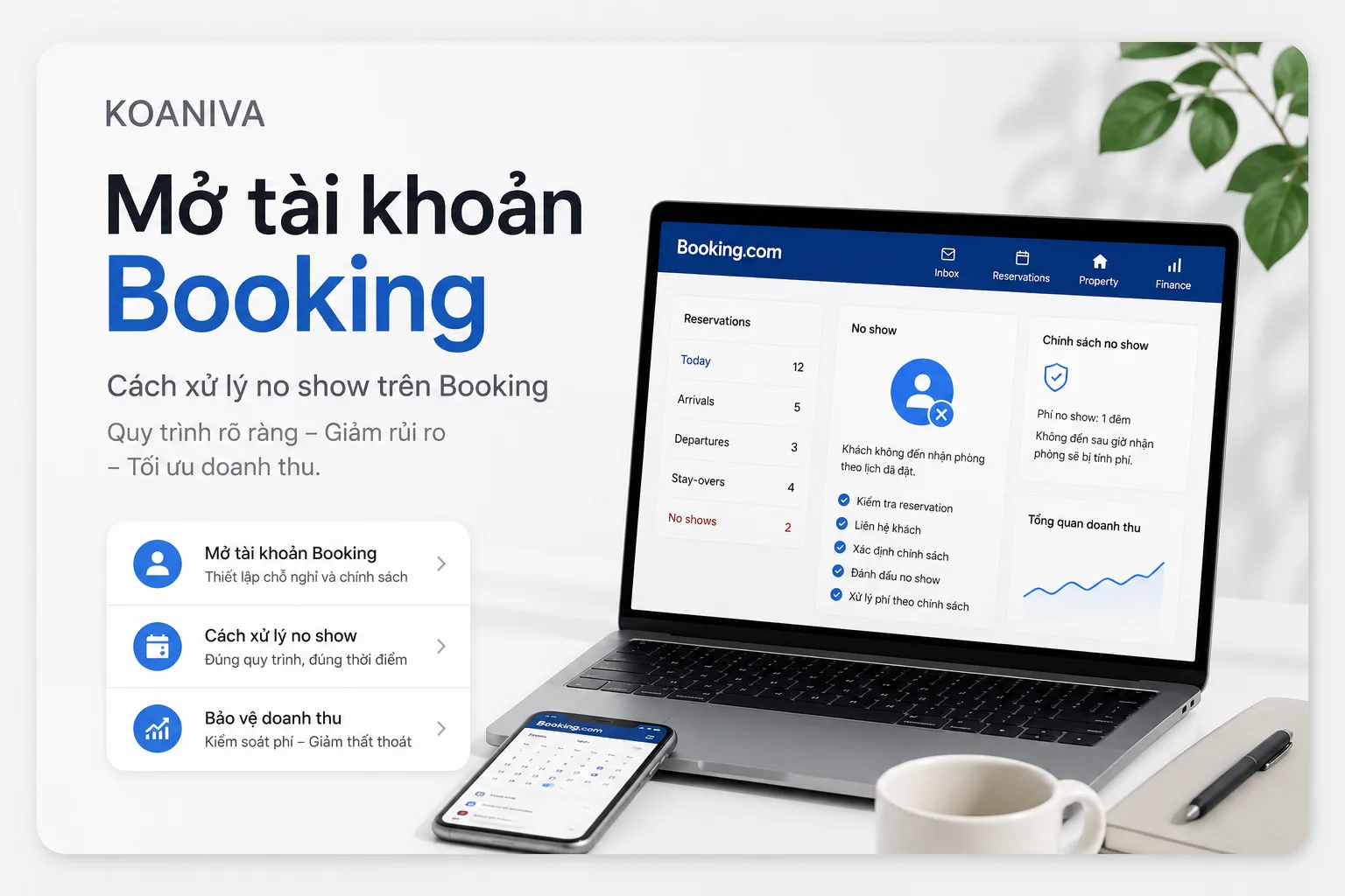 Mở Tài Khoản Booking & Cách Xử Lý No Show Trên Booking Đúng Quy Trình