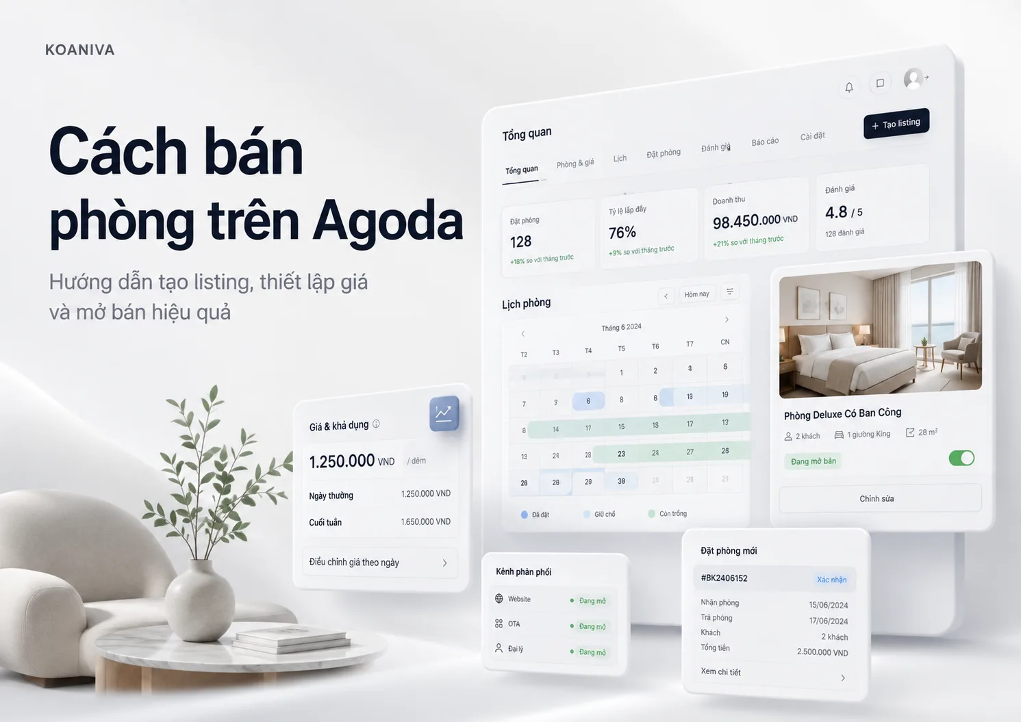Cách Bán Phòng Trên Agoda: Hướng Dẫn Từ A–Z Cho Khách Sạn, Villa, Homestay