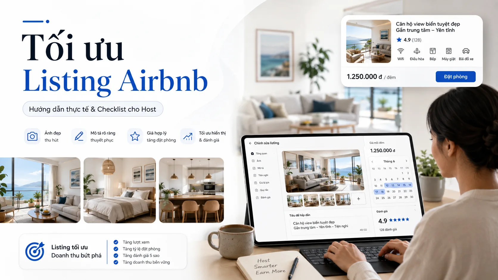 Tối ưu listing Airbnb: hướng dẫn thực tế và checklist dành cho host