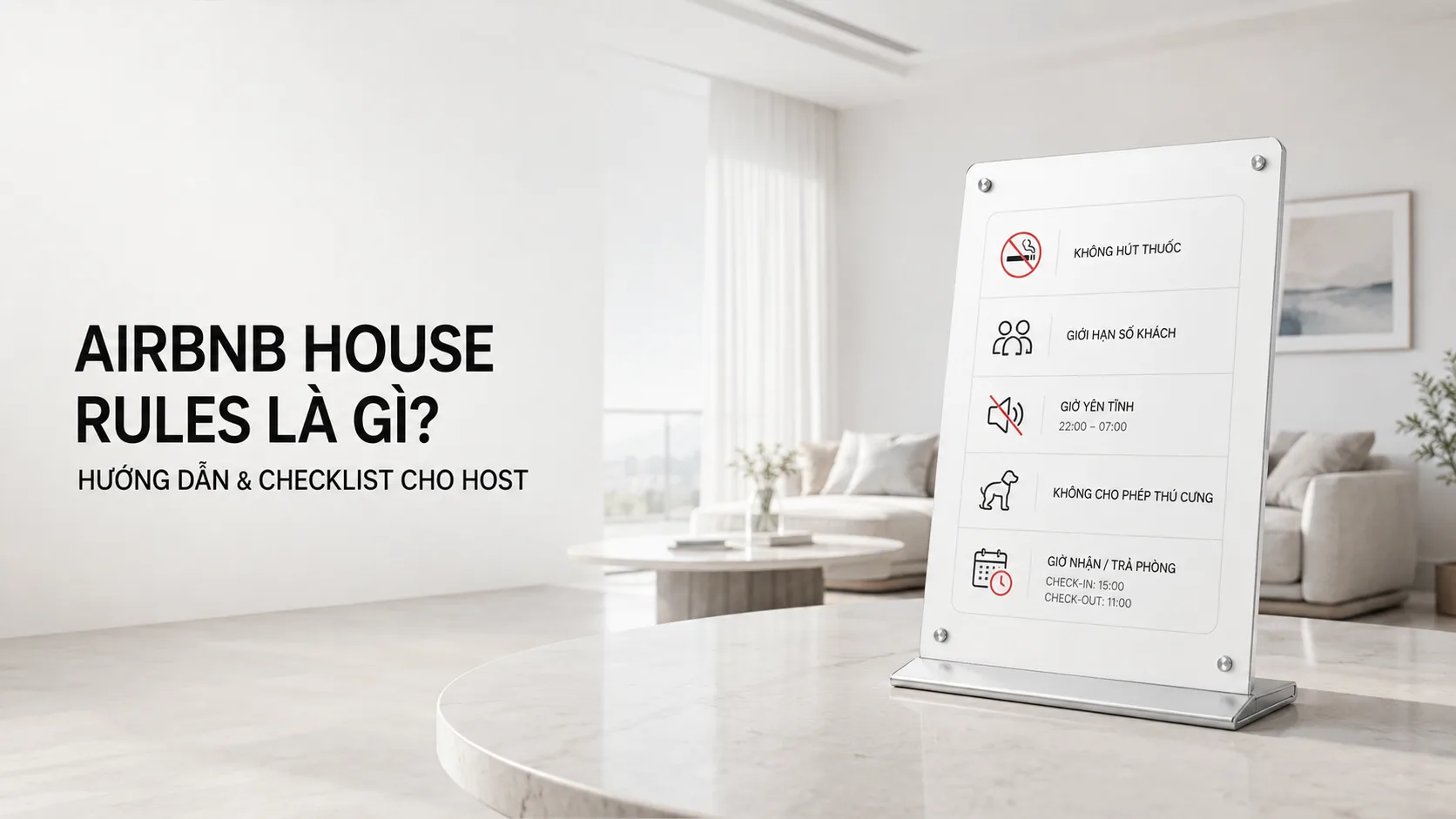 Airbnb house rules là gì? Hướng dẫn thiết lập nội quy rõ ràng