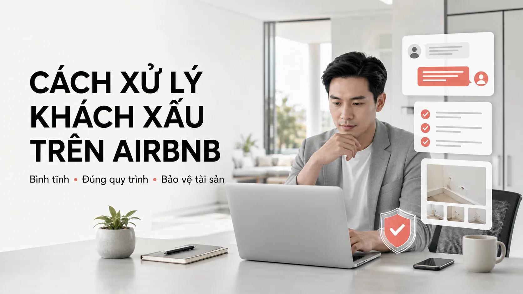 Cách xử lý khách xấu trên Airbnb: hướng dẫn bình tĩnh, đúng quy trình