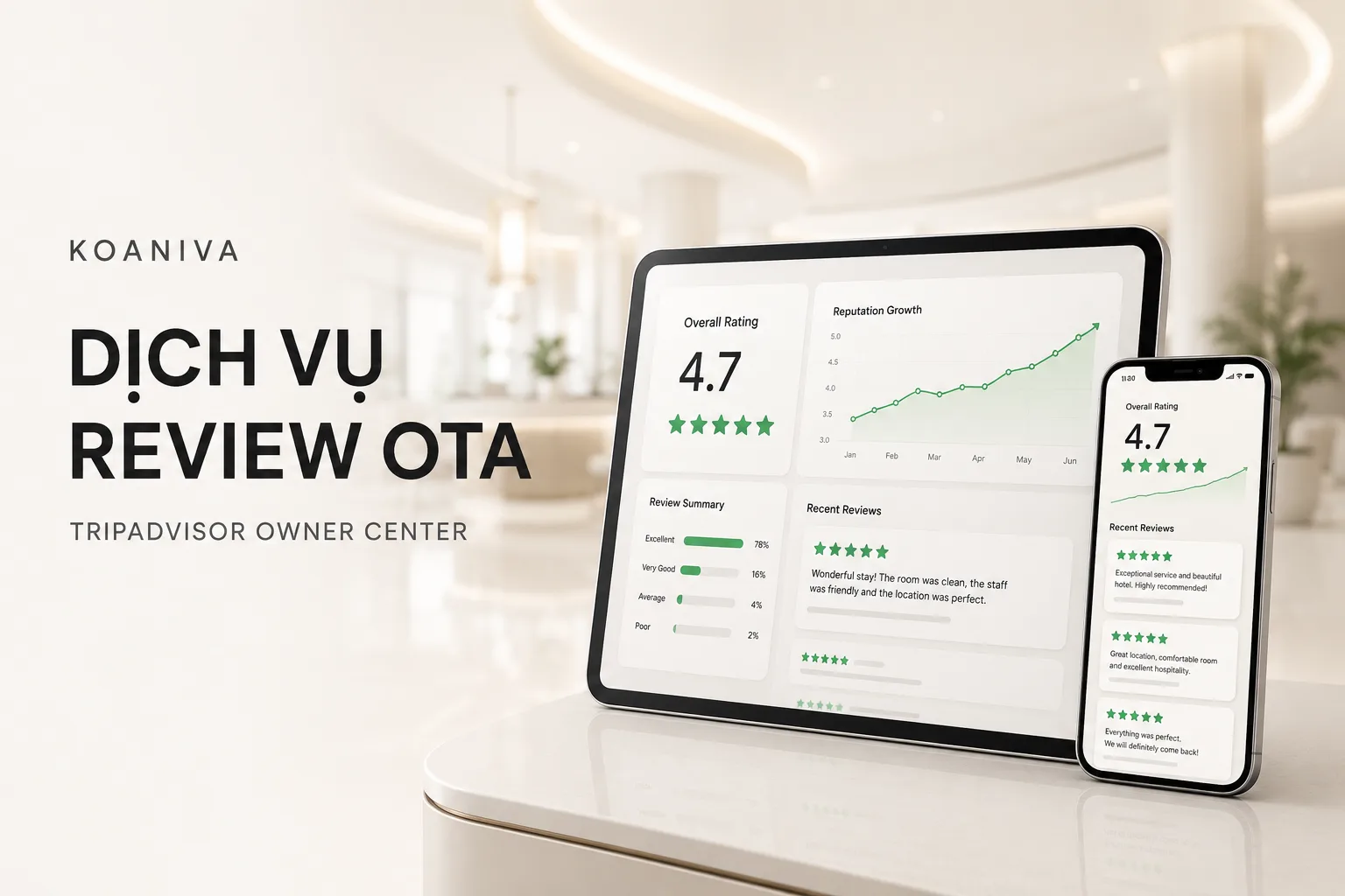 Dịch vụ review OTA và Tripadvisor Owner Center: Hướng dẫn quản trị danh tiếng bền vững