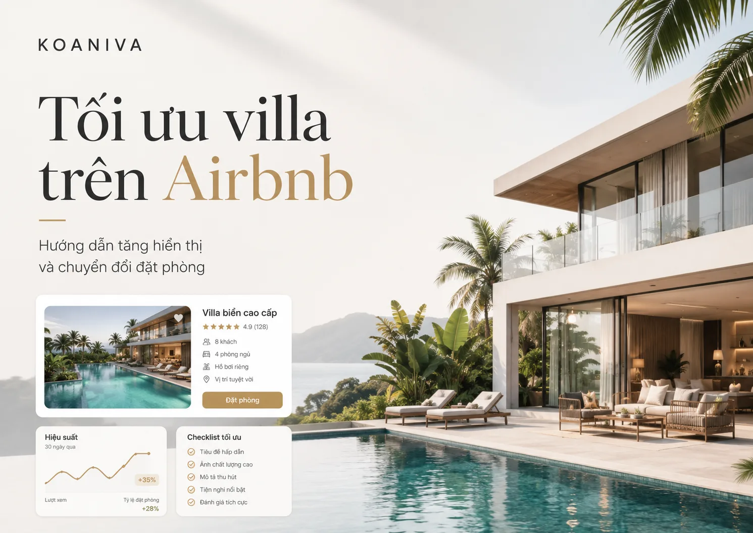 Tối ưu villa trên Airbnb: hướng dẫn tăng hiển thị và chuyển đổi đặt phòng