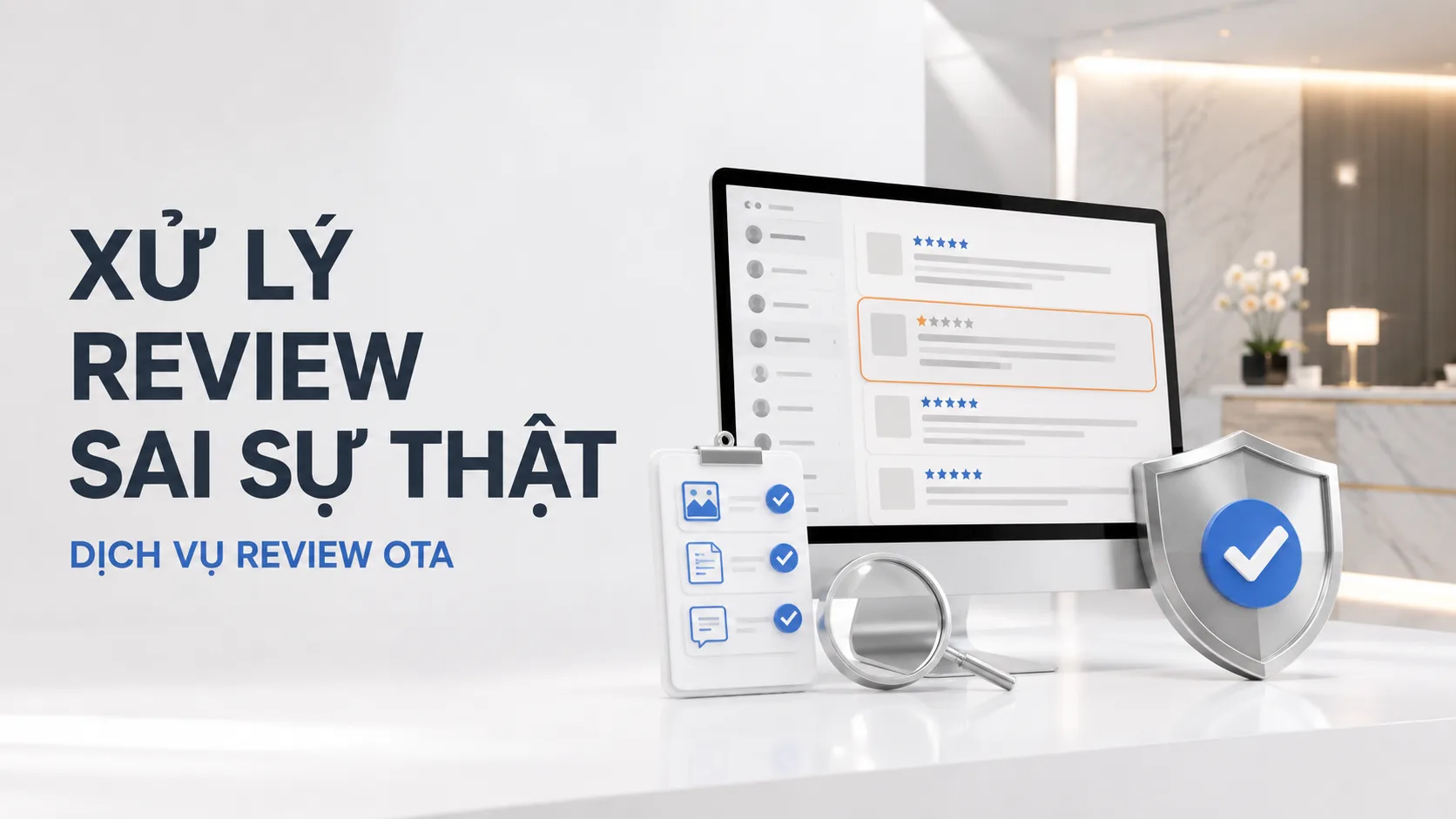 Dịch vụ review OTA: Quy trình xử lý review sai sự thật