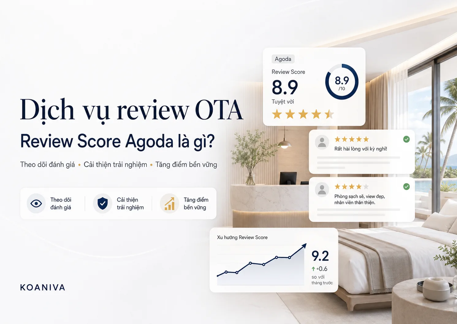 Dịch vụ review OTA: Cách quản trị đánh giá và cải thiện Review Score Agoda bền vững