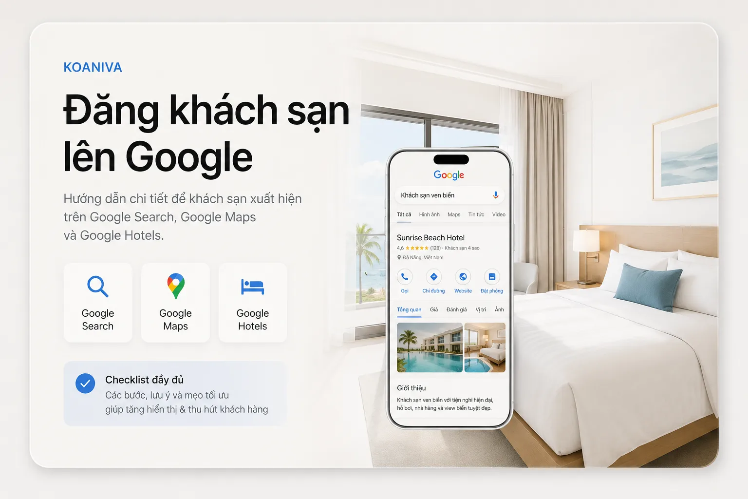Đăng khách sạn lên Google: Hướng dẫn đầy đủ và checklist tối ưu