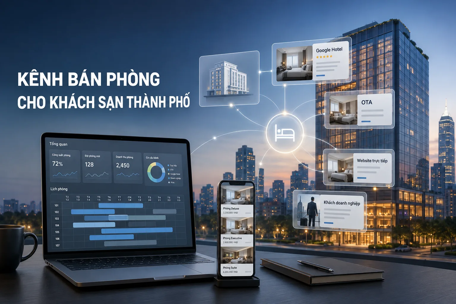 Kênh bán phòng cho khách sạn thành phố: Hướng dẫn lựa chọn và vận hành hiệu quả