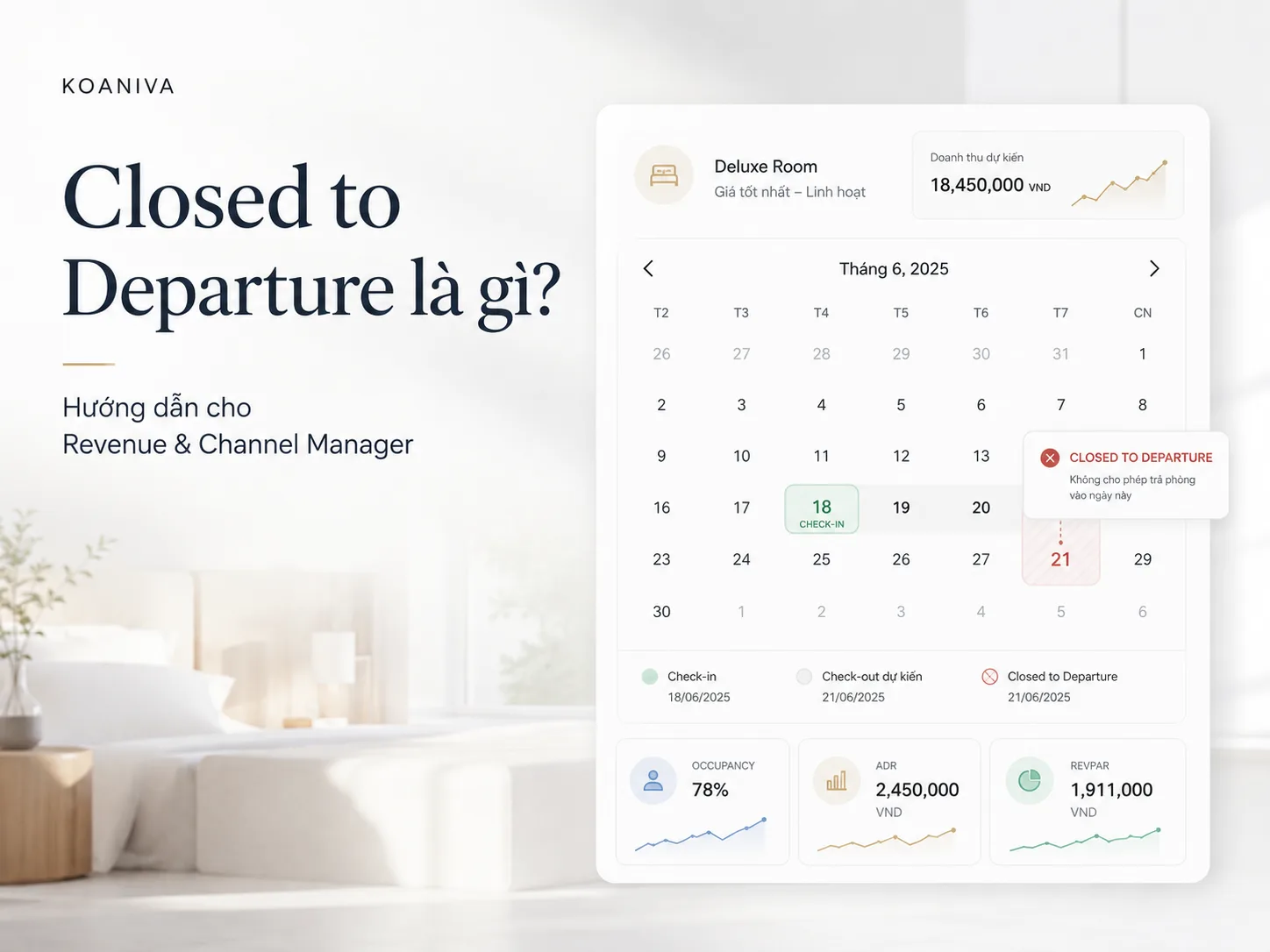 Closed to Departure là gì? Hướng dẫn CTD cho Revenue & Channel Manager