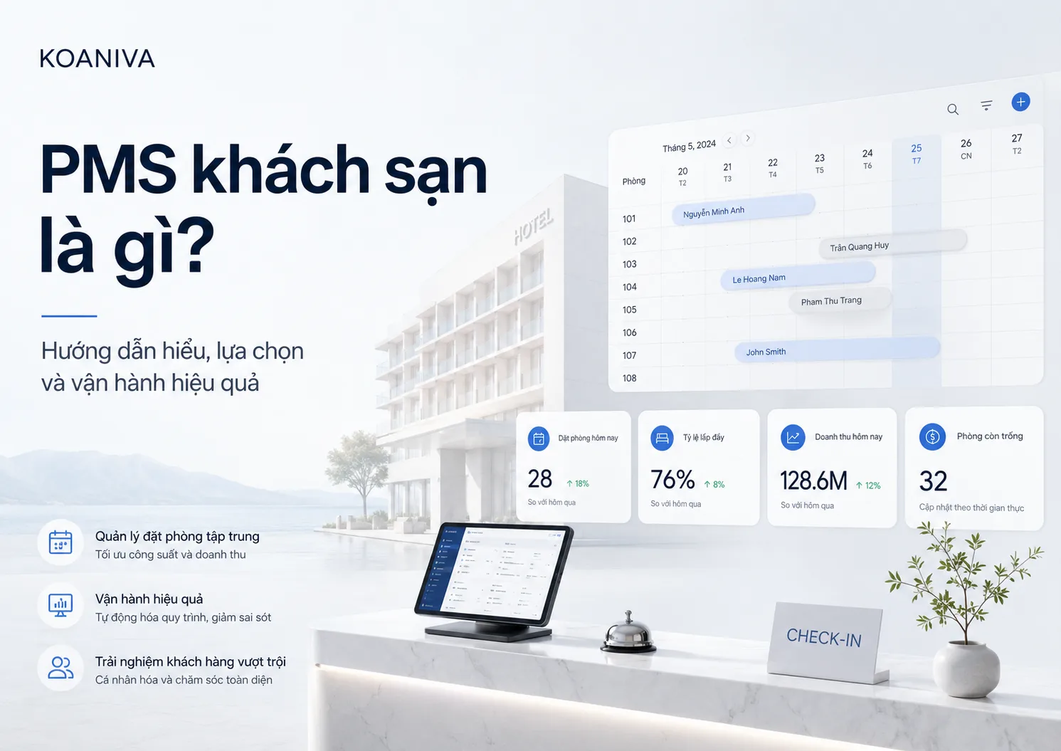 PMS khách sạn là gì? Hướng dẫn vận hành & quản lý hiệu quả