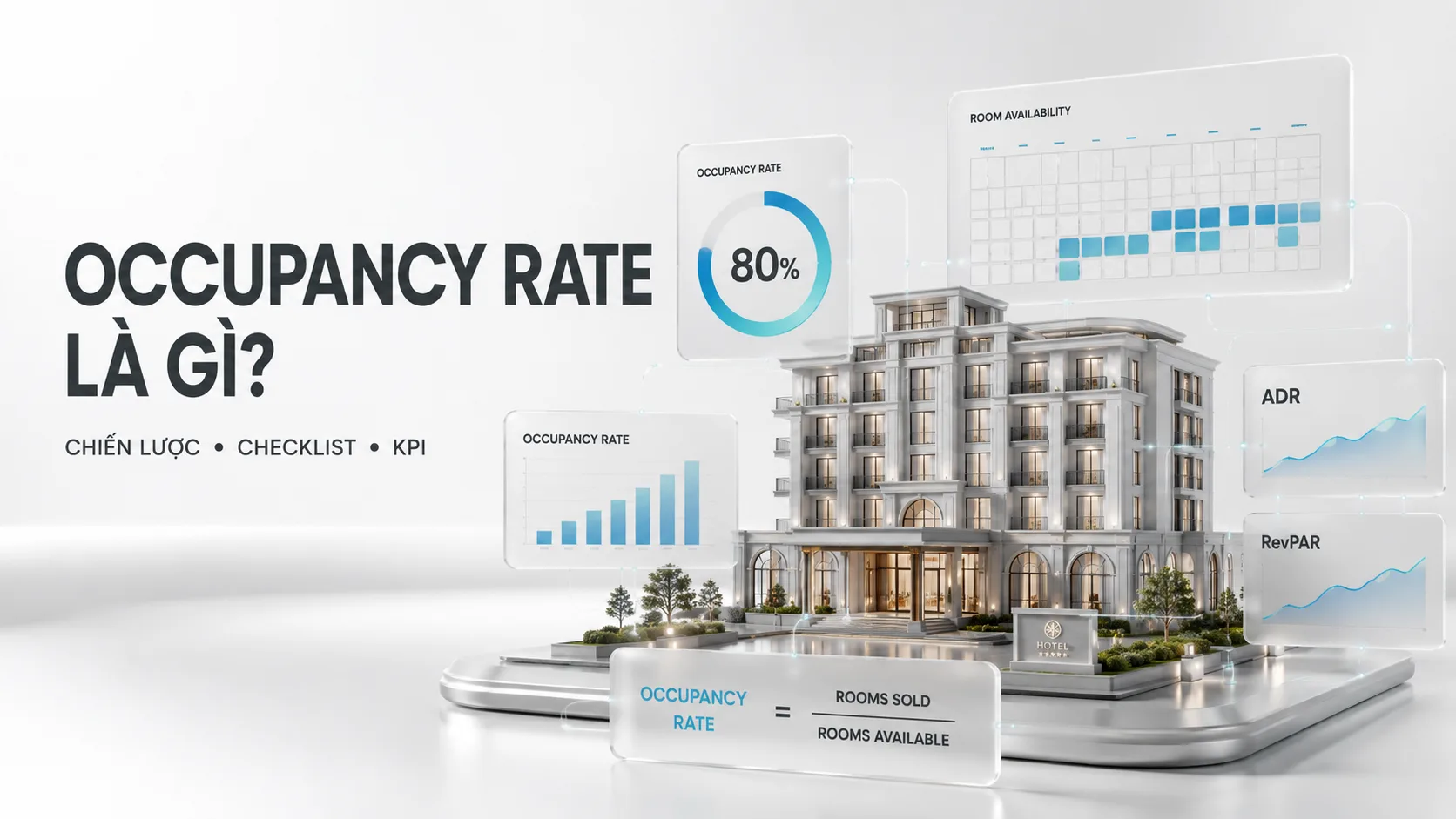 Occupancy Rate là gì? Công thức, chiến lược, KPI và checklist khách sạn