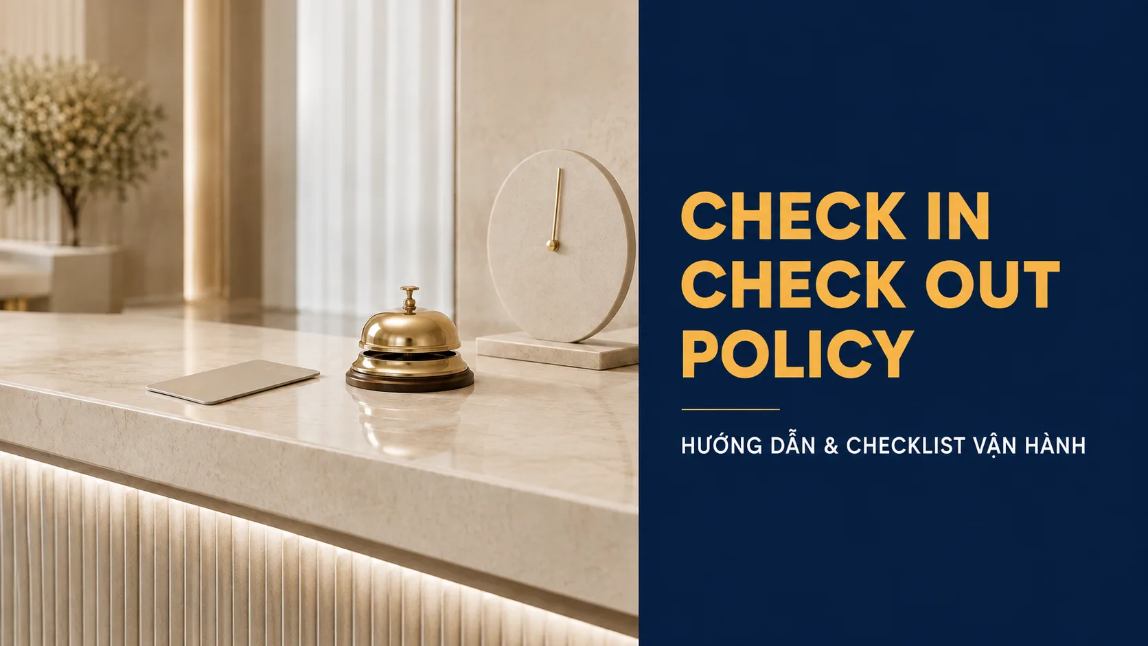 Check in check out policy: Hướng dẫn xây dựng chính sách rõ ràng cho cơ sở lưu trú