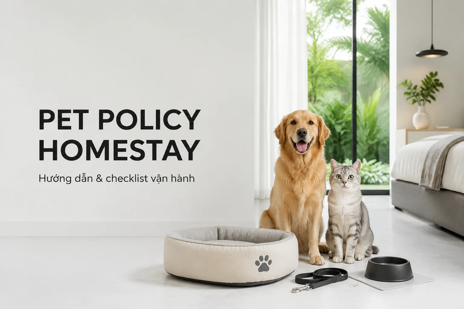 Pet policy homestay: Hướng dẫn xây dựng chính sách thú cưng rõ ràng