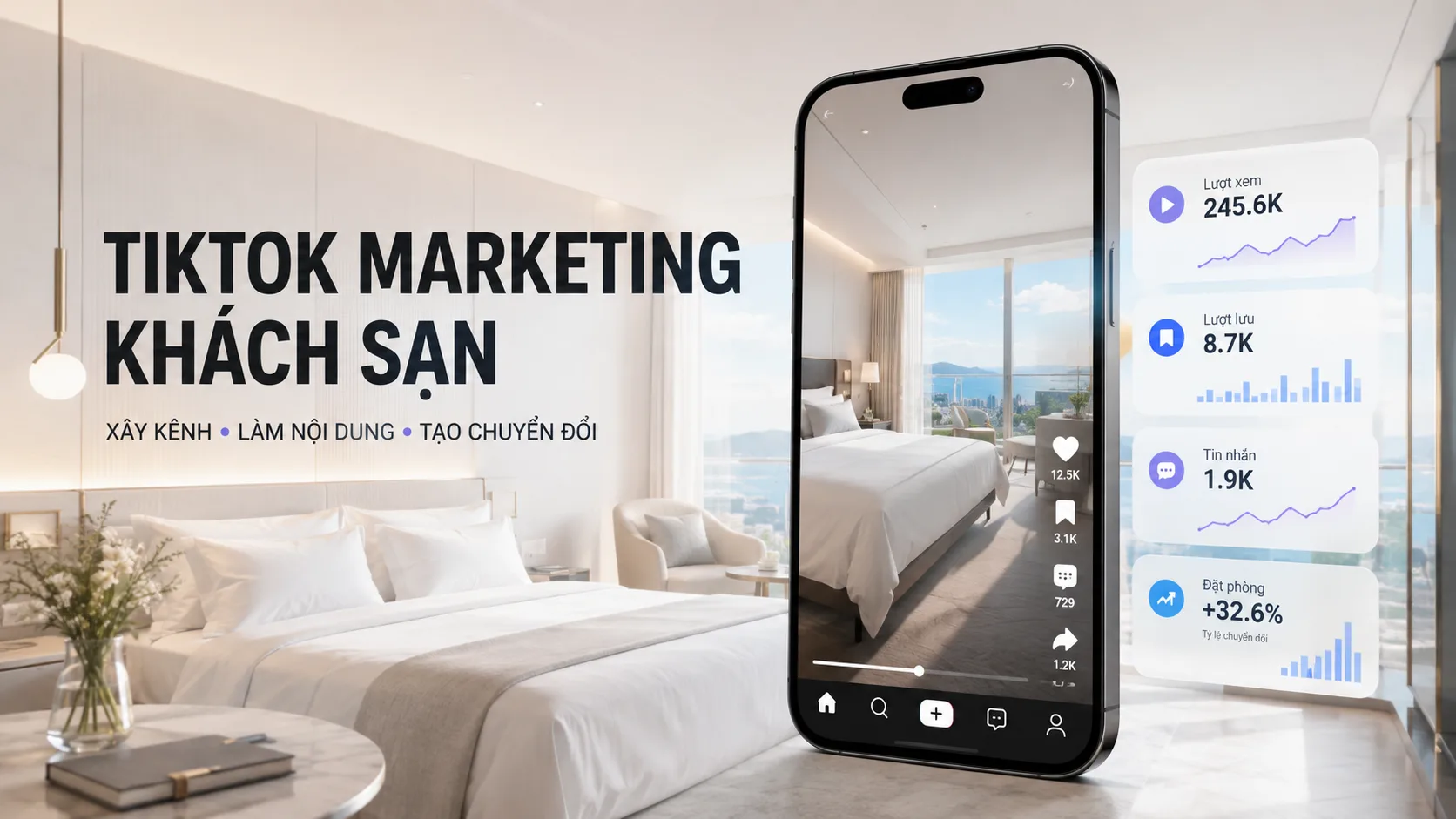 TikTok marketing khách sạn: Hướng dẫn xây kênh và tạo nội dung hiệu quả